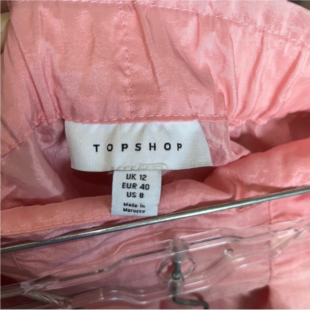 Topshop Pink Taffeta Lantern Mini Skirt - Picture 5 of 6